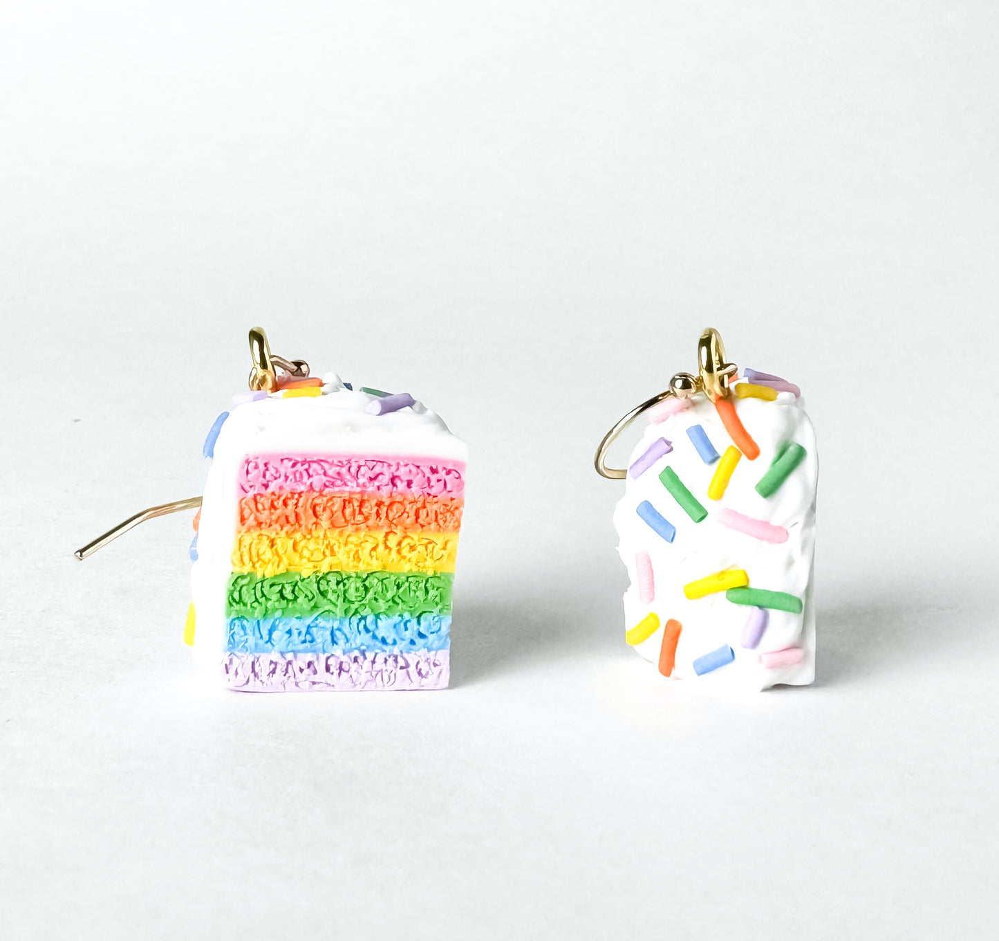 Rainbow Pastel Cake Earrings